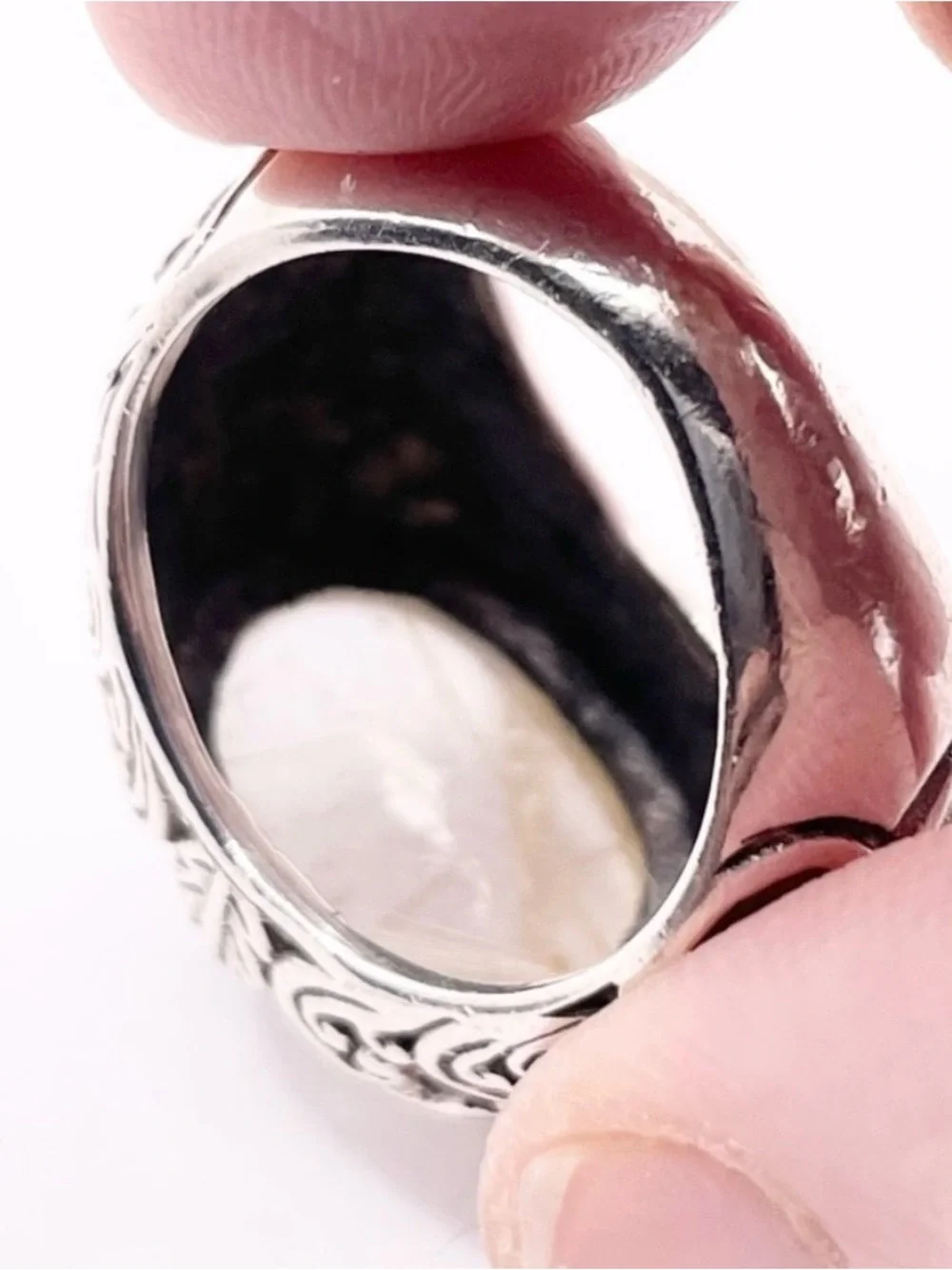 Size 7 Sterling Silver Rutilated Quartz Statement Ring